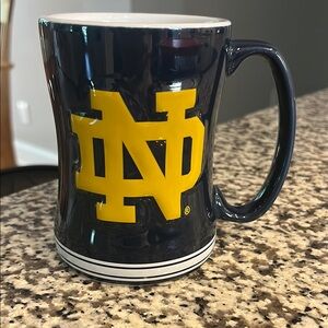 Notre Dame Navy and Yellow Mug